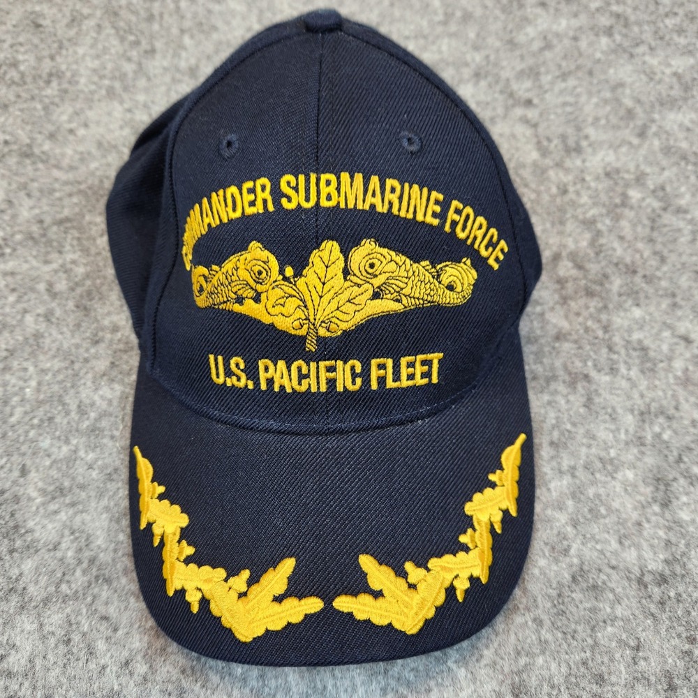 US Navy Commander Submarine Force Hat Blue Military Pacific Fleet Cap USA Corps‎